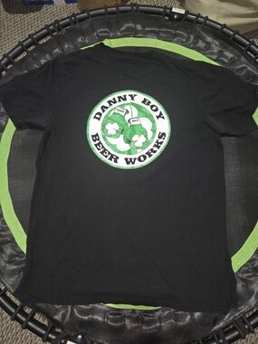 Danny Boy Black Short-Sleeve Tee with Green Logo
